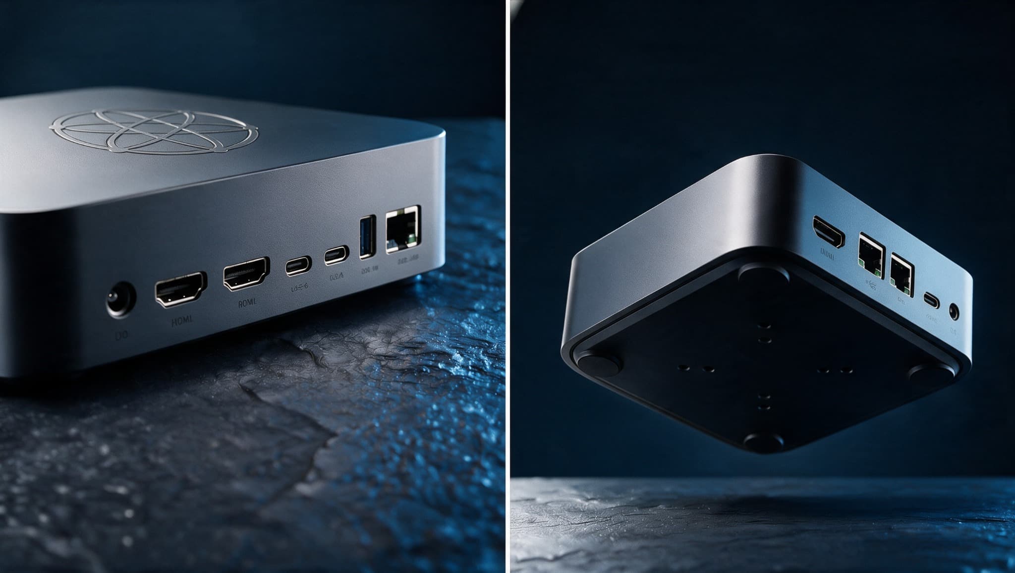 Close-up of the connectivity ports on The IRIS