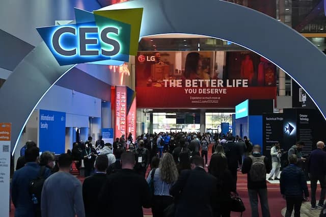 The Holoconnects booth at CES 2024 in Las Vegas.