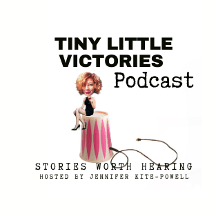 Tiny Little Victories podcast logo.